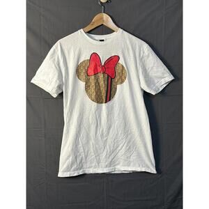 Minnie Mouse Designer Graphic T-Shirt - White - Unisex Medium